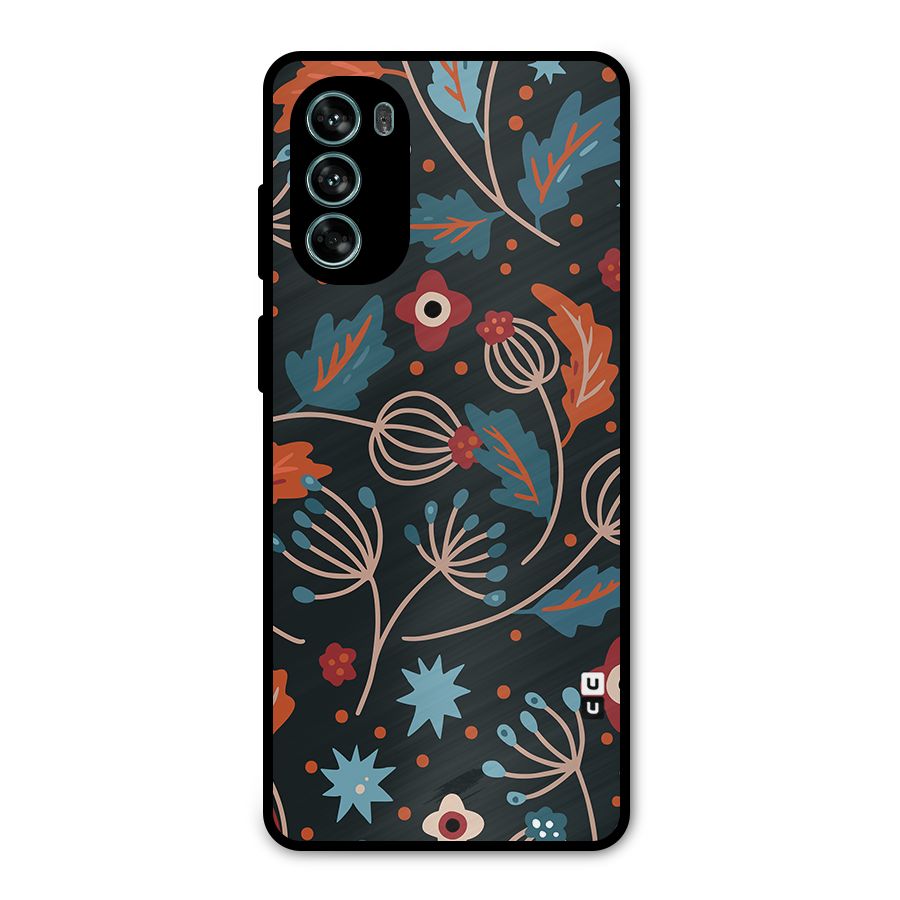 Nordic Arts Leaves Metal Back Case for Moto G62