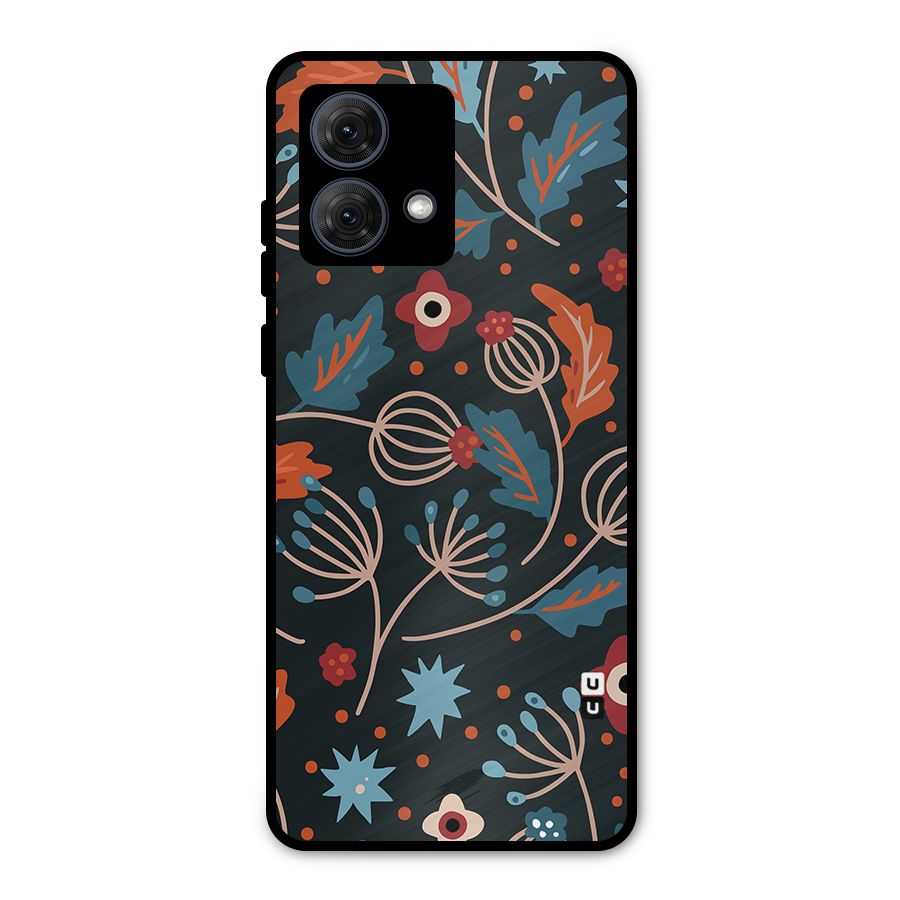 Nordic Arts Leaves Metal Back Case for Moto G84
