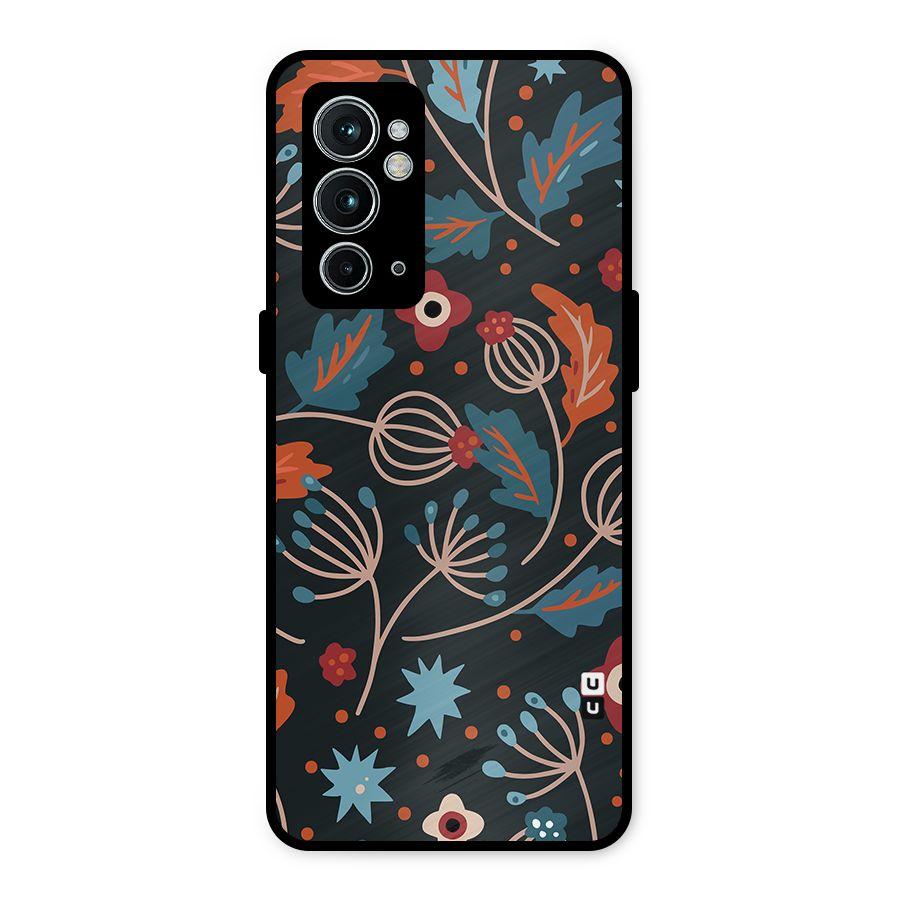 Nordic Arts Leaves Metal Back Case for OnePlus 9RT 5G