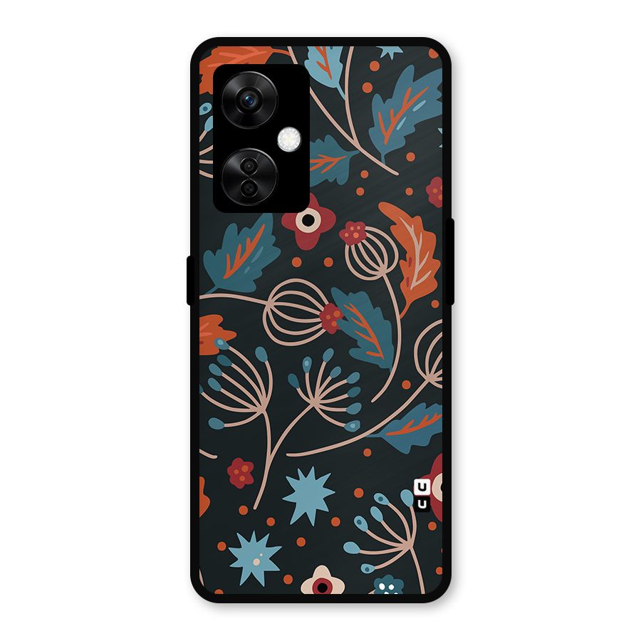 Nordic Arts Leaves Metal Back Case for OnePlus Nord CE 3 Lite