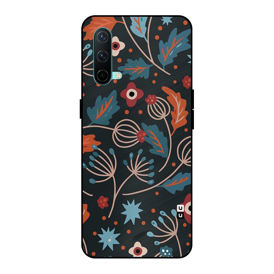 Nordic Arts Leaves Metal Back Case for OnePlus Nord CE 5G