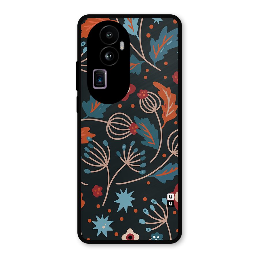 Nordic Arts Leaves Metal Back Case for Oppo Reno10 Pro Plus