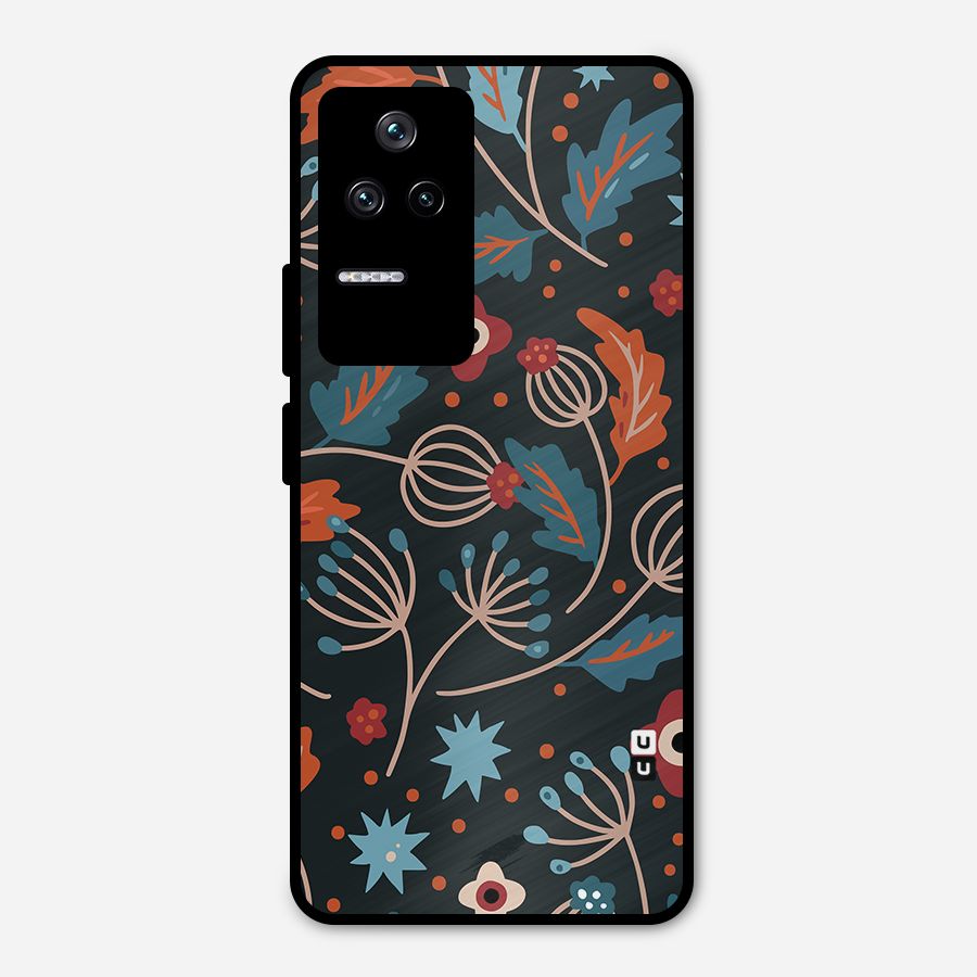 Nordic Arts Leaves Metal Back Case for Poco F4 5G