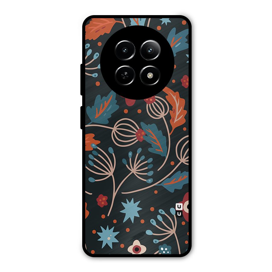Nordic Arts Leaves Metal Back Case for Realme 13