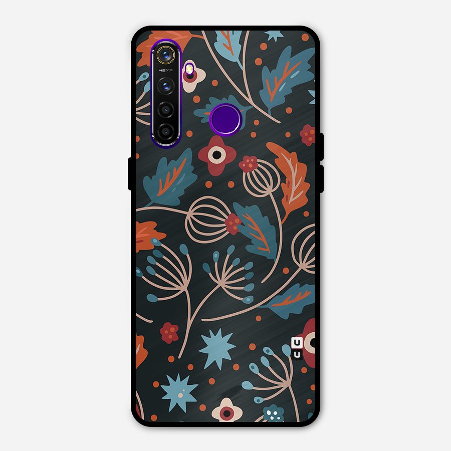 Nordic Arts Leaves Metal Back Case for Realme 5 Pro