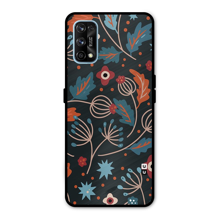 Nordic Arts Leaves Metal Back Case for Realme 7 Pro