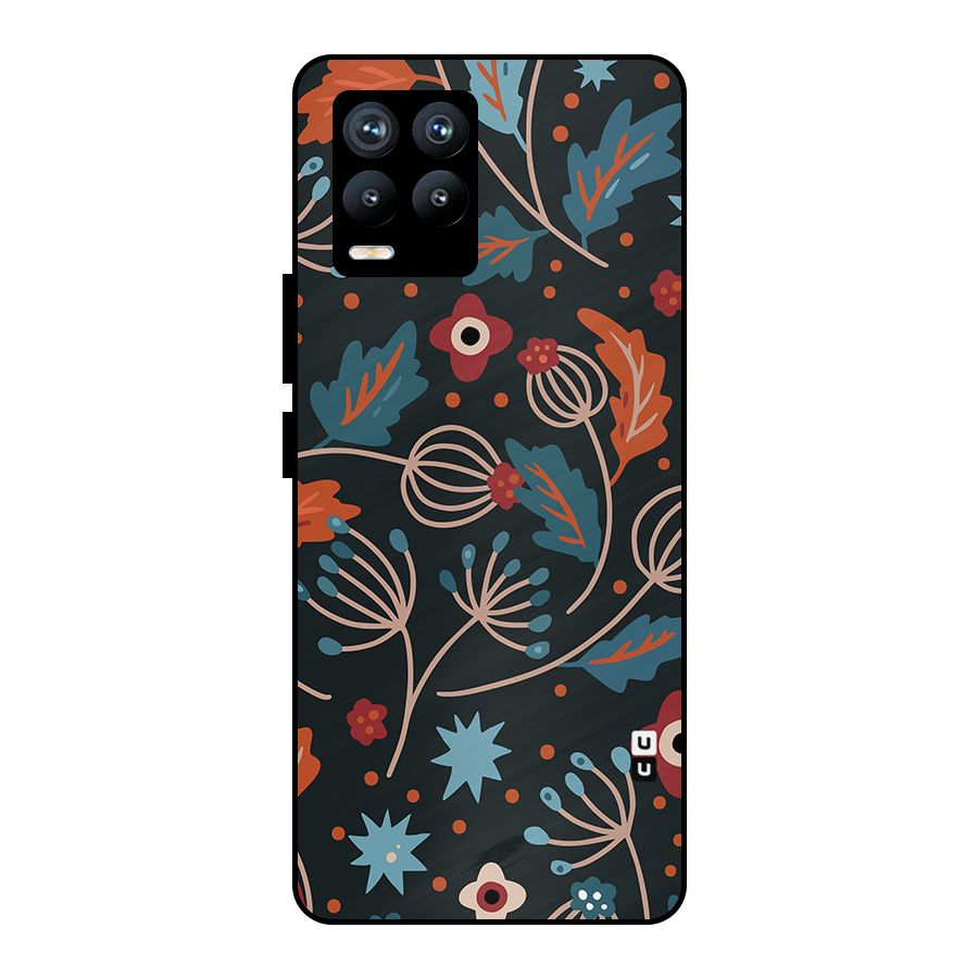 Nordic Arts Leaves Metal Back Case for Realme 8 Pro