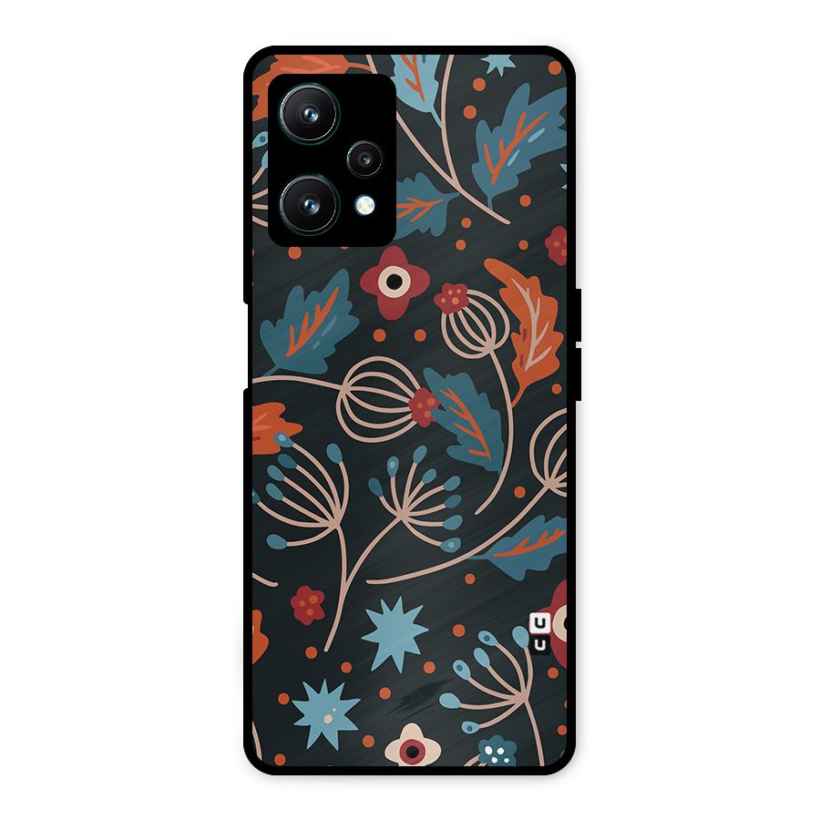 Nordic Arts Leaves Metal Back Case for Realme 9 Pro 5G