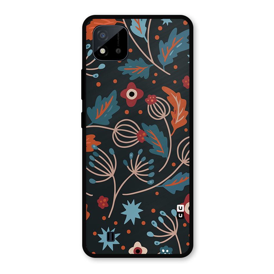 Nordic Arts Leaves Metal Back Case for Realme C11 2021