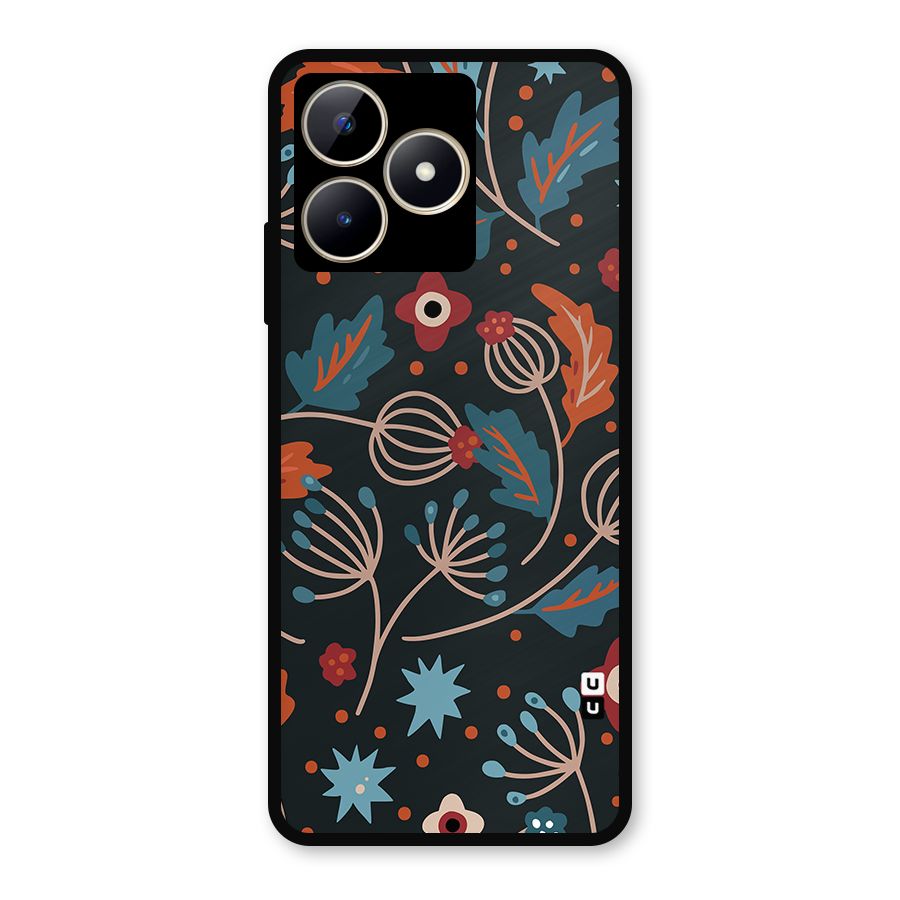 Nordic Arts Leaves Metal Back Case for Realme C53