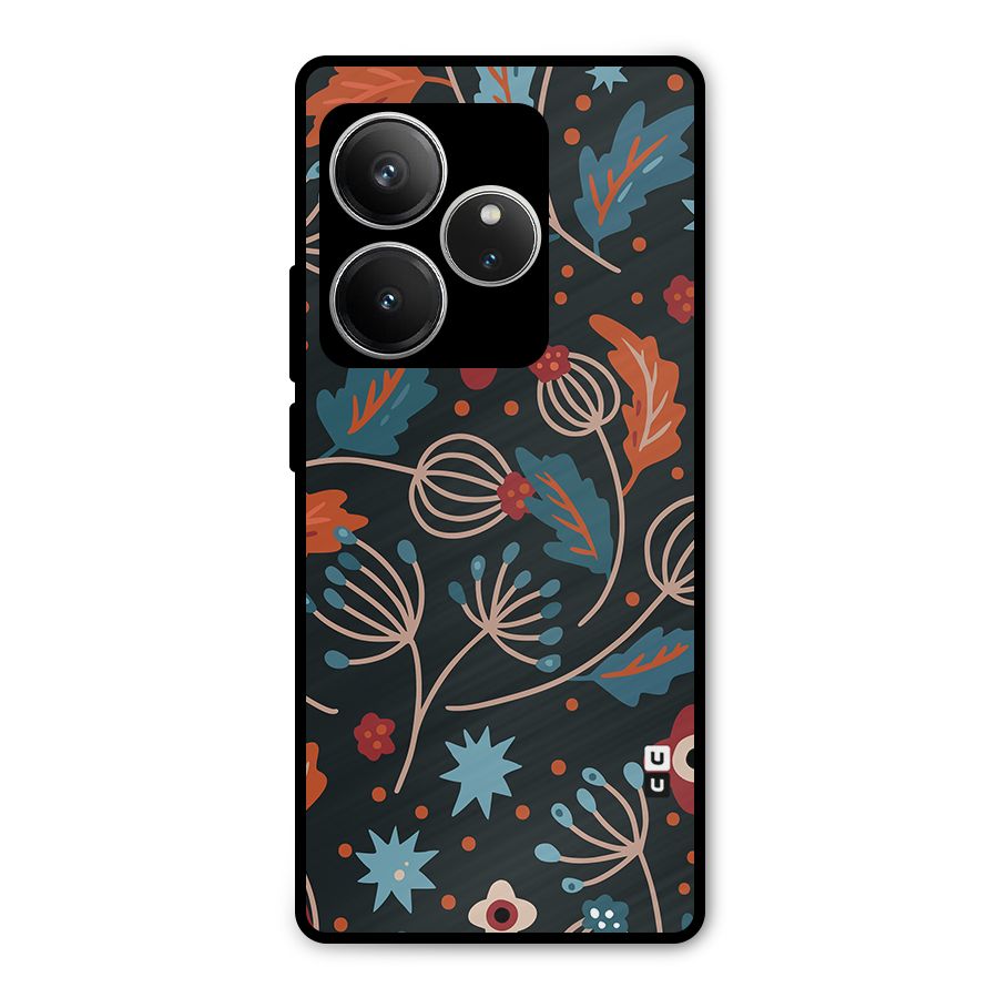 Nordic Arts Leaves Metal Back Case for Realme GT 6