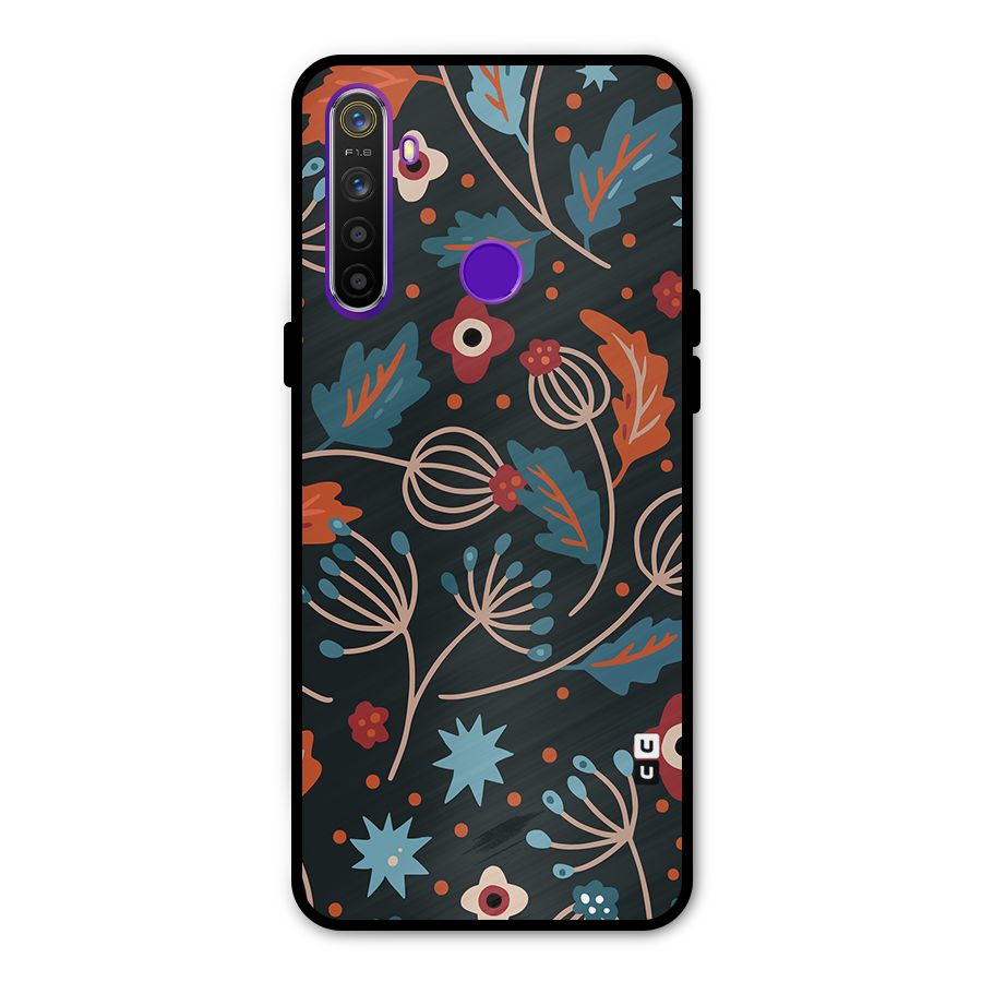 Nordic Arts Leaves Metal Back Case for Realme Narzo 10