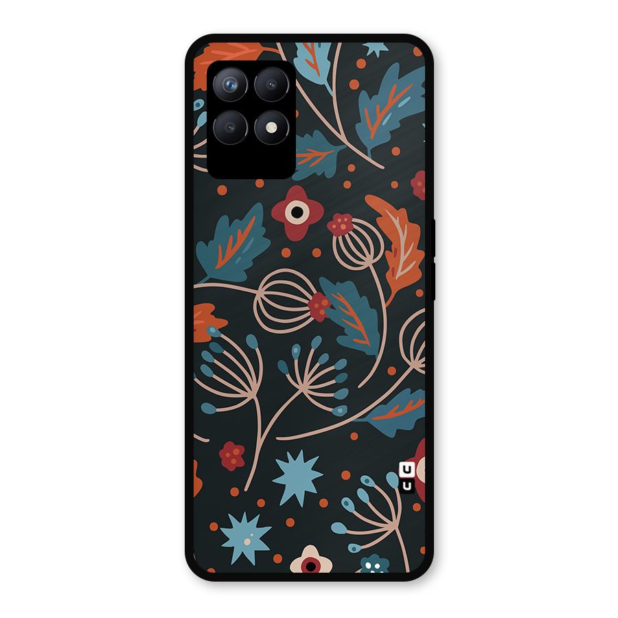 Nordic Arts Leaves Metal Back Case for Realme Narzo 50