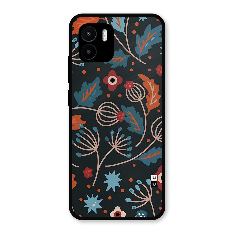 Nordic Arts Leaves Metal Back Case for Redmi A2