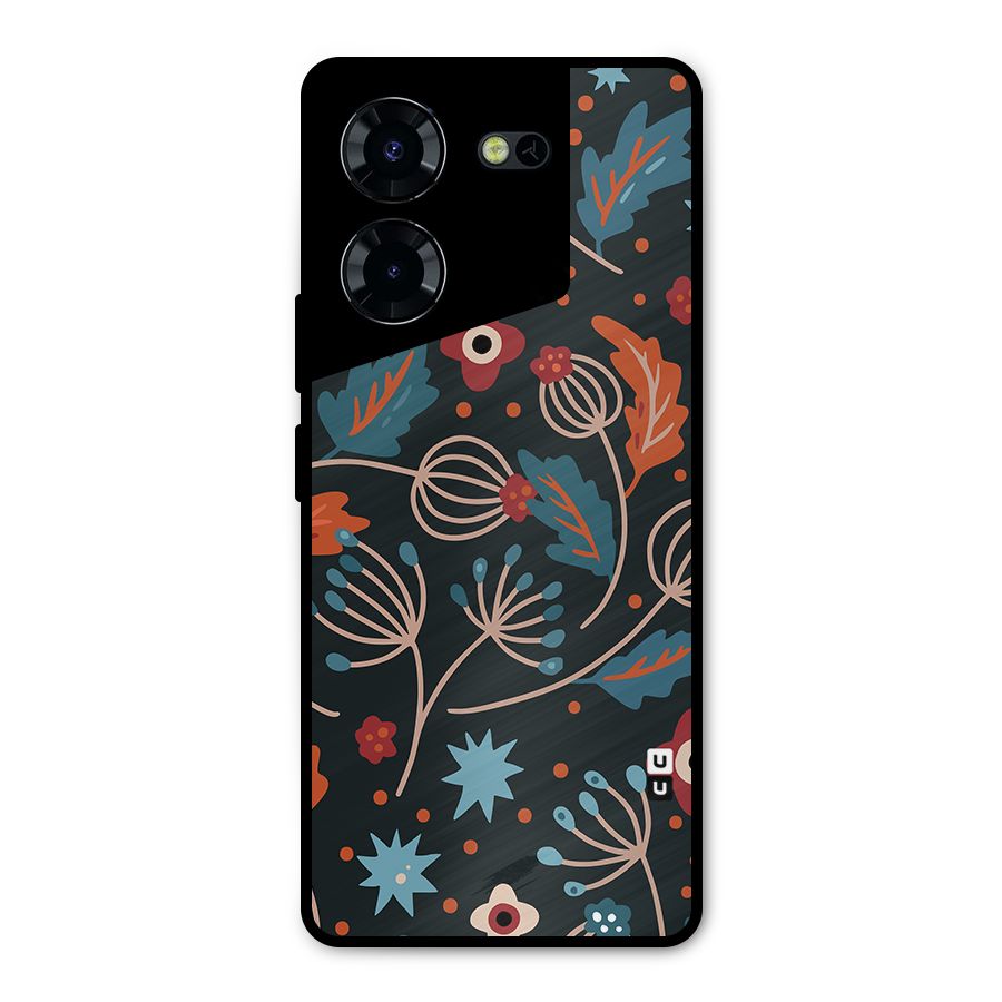 Nordic Arts Leaves Metal Back Case for Tecno Pova 5 Pro 5G