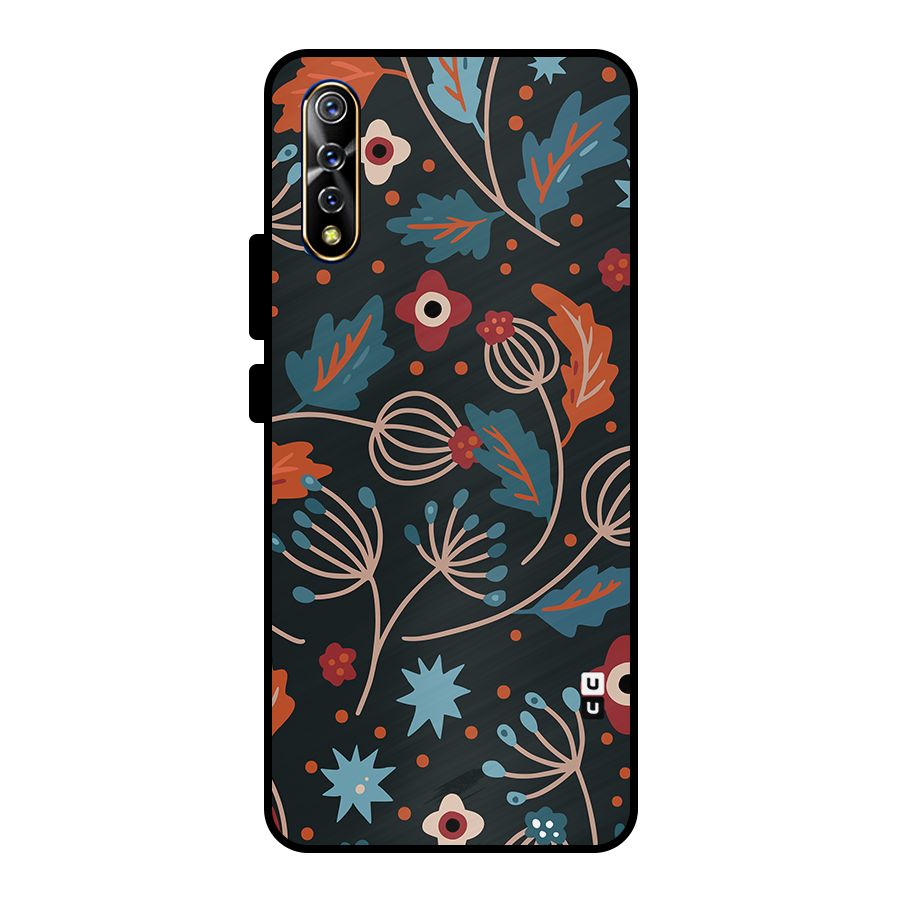 Nordic Arts Leaves Metal Back Case for Vivo S1