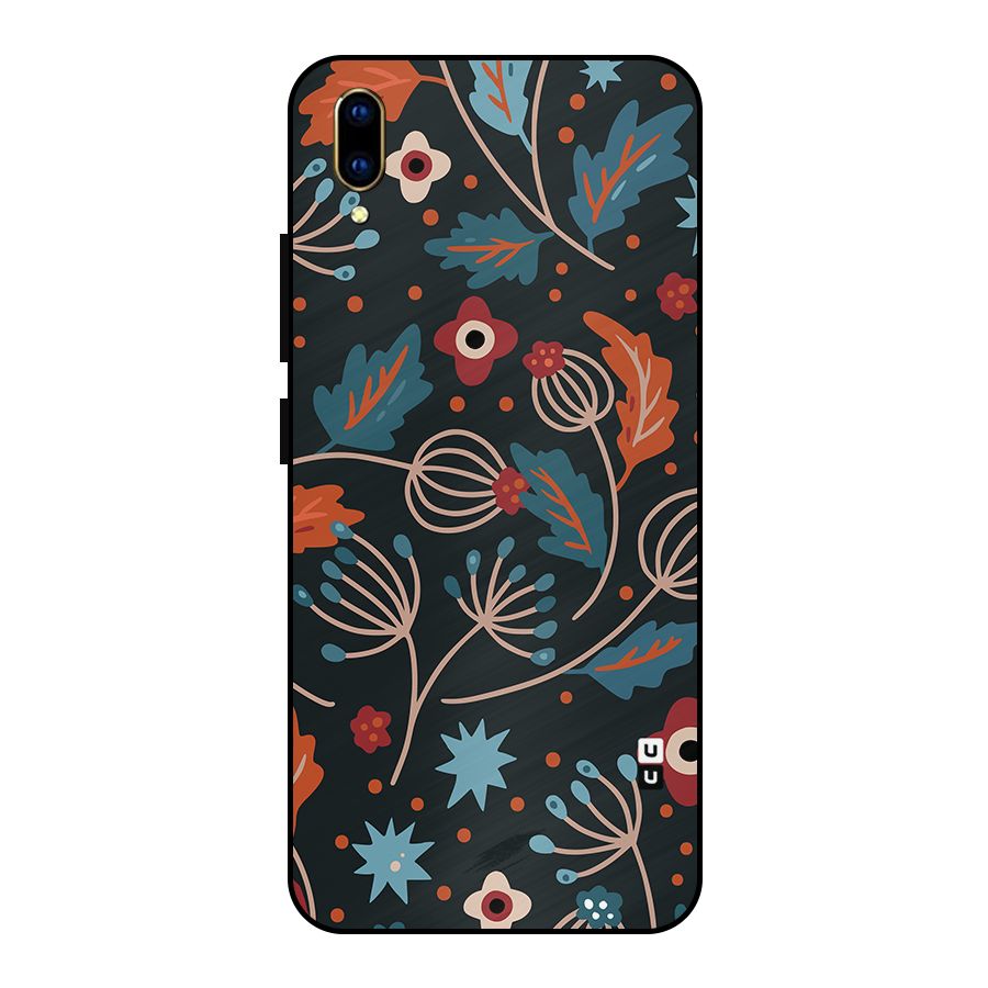 Nordic Arts Leaves Metal Back Case for Vivo V11 Pro