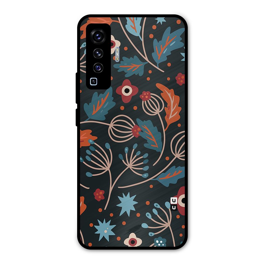 Nordic Arts Leaves Metal Back Case for Vivo X50