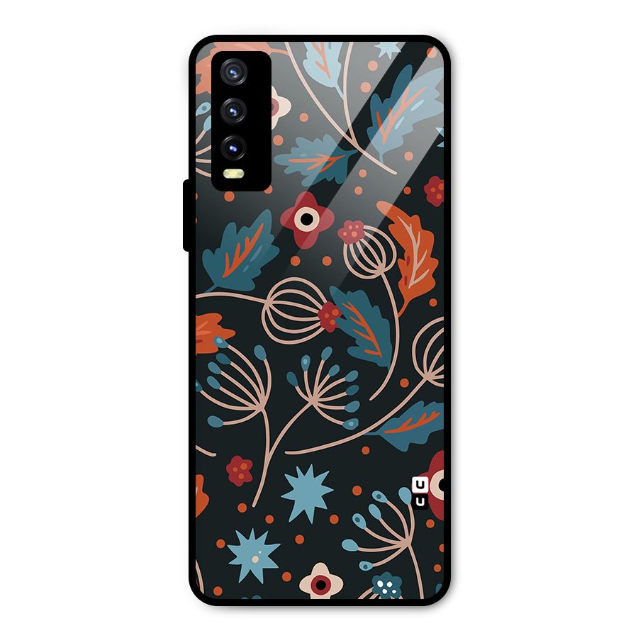 Nordic Arts Leaves Metal Back Case for Vivo Y20