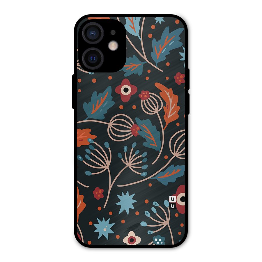 Nordic Arts Leaves Metal Back Case for iPhone 12 Mini