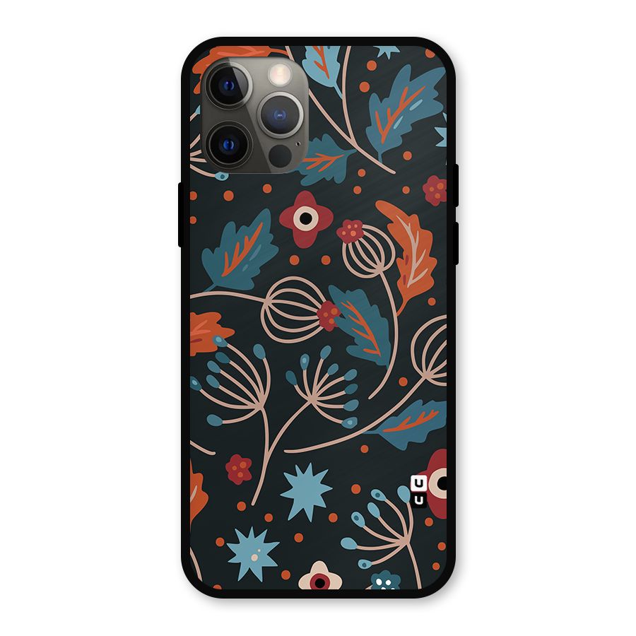 Nordic Arts Leaves Metal Back Case for iPhone 12 Pro