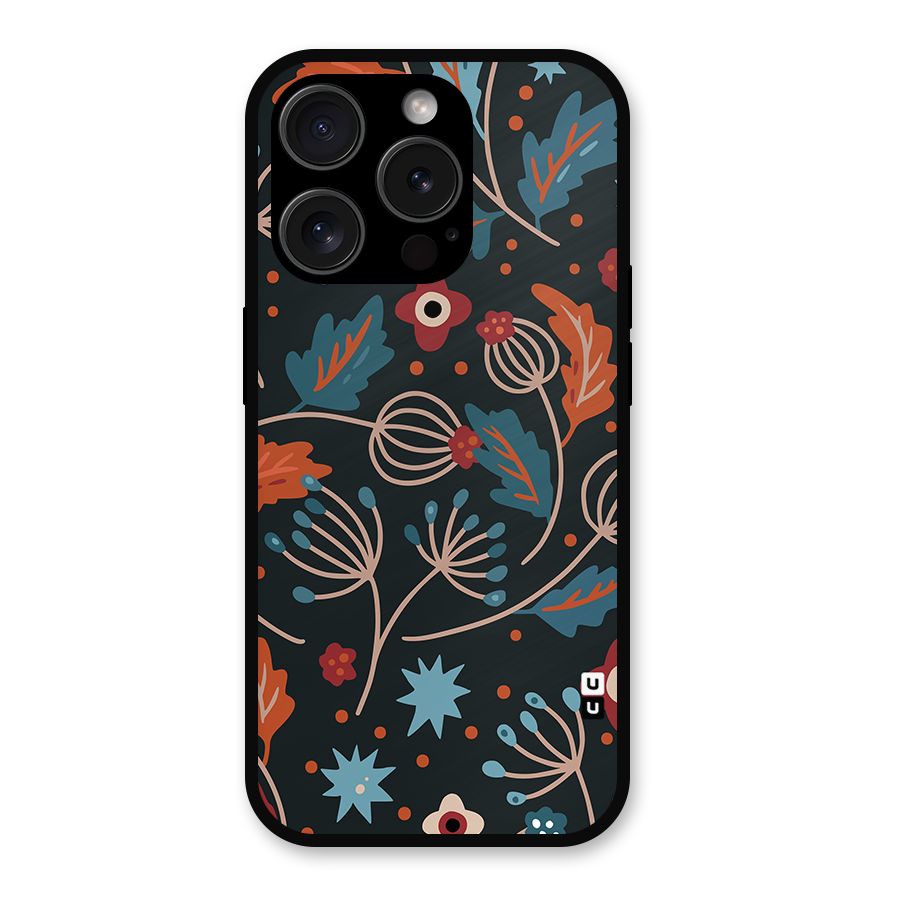 Nordic Arts Leaves Metal Back Case for iPhone 15 Pro