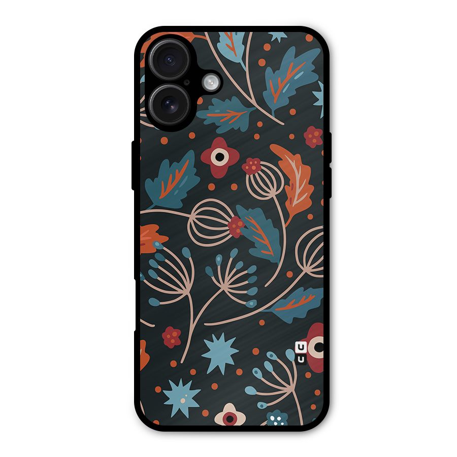 Nordic Arts Leaves Metal Back Case for iPhone 16 Plus