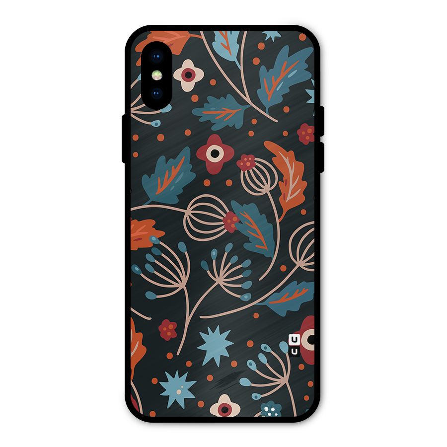 Nordic Arts Leaves Metal Back Case for iPhone X