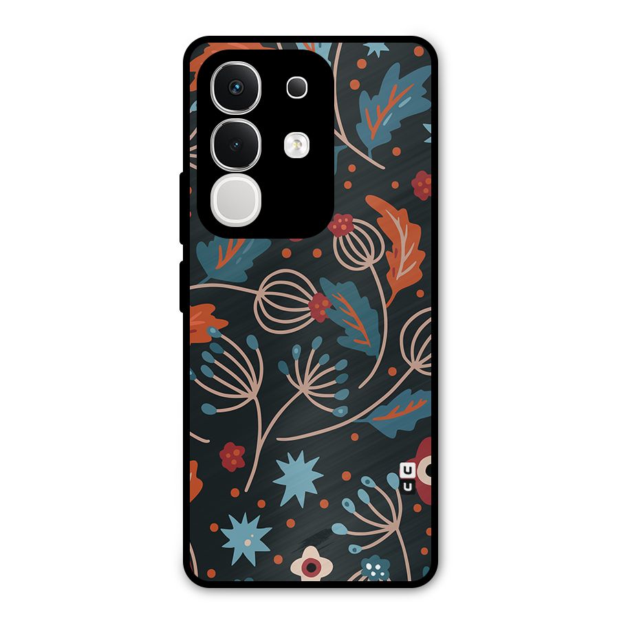 Nordic Arts Leaves Metal Back Case for iQOO Z10x