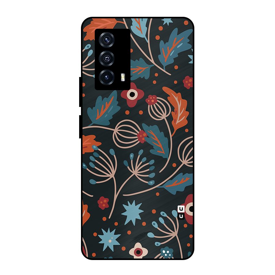 Nordic Arts Leaves Metal Back Case for iQOO Z5