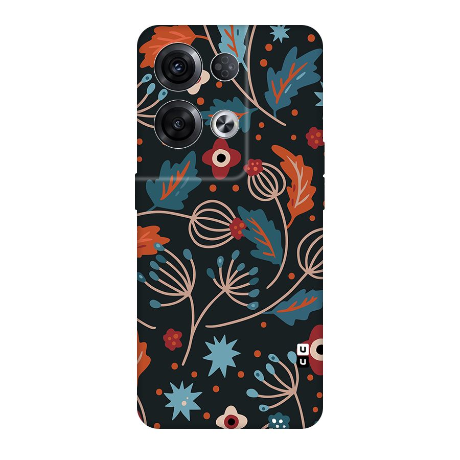 Nordic Arts Leaves Original Polycarbonate Back Case for Oppo Reno8 Pro 5G