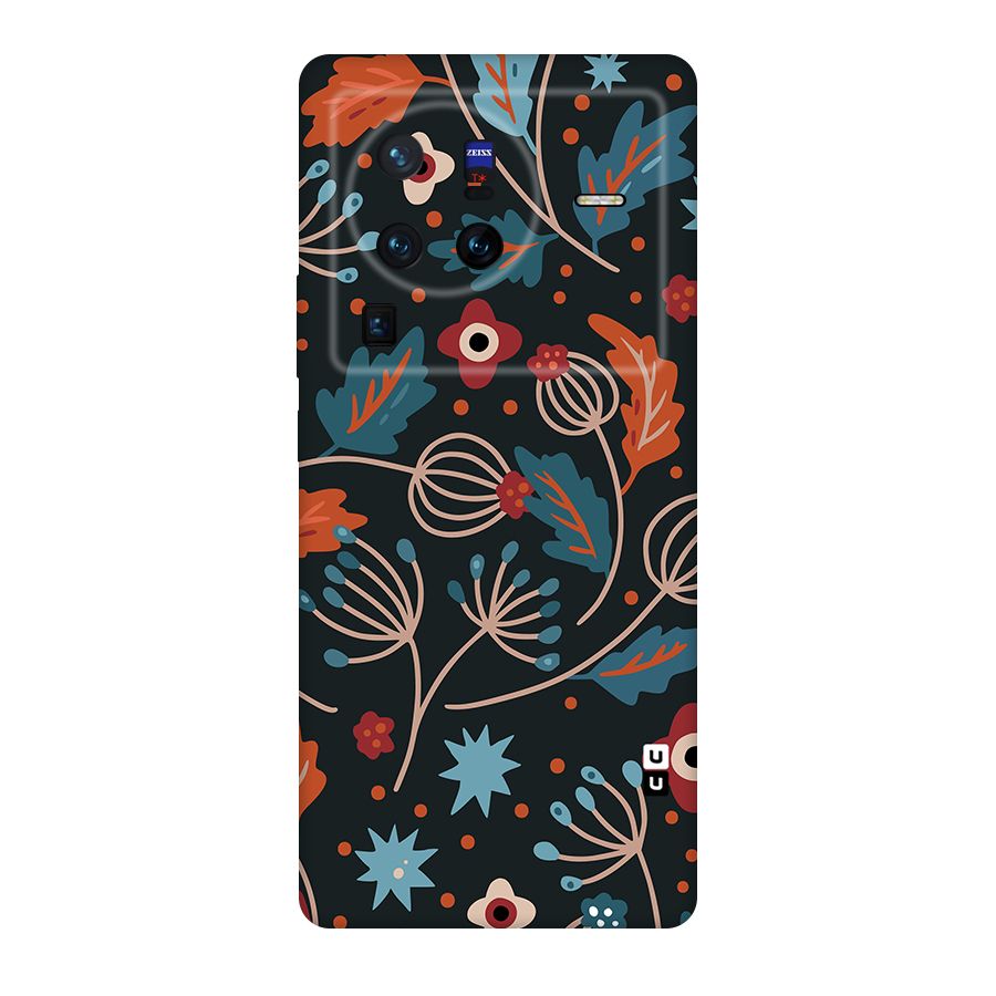 Nordic Arts Leaves Original Polycarbonate Back Case for Vivo X80