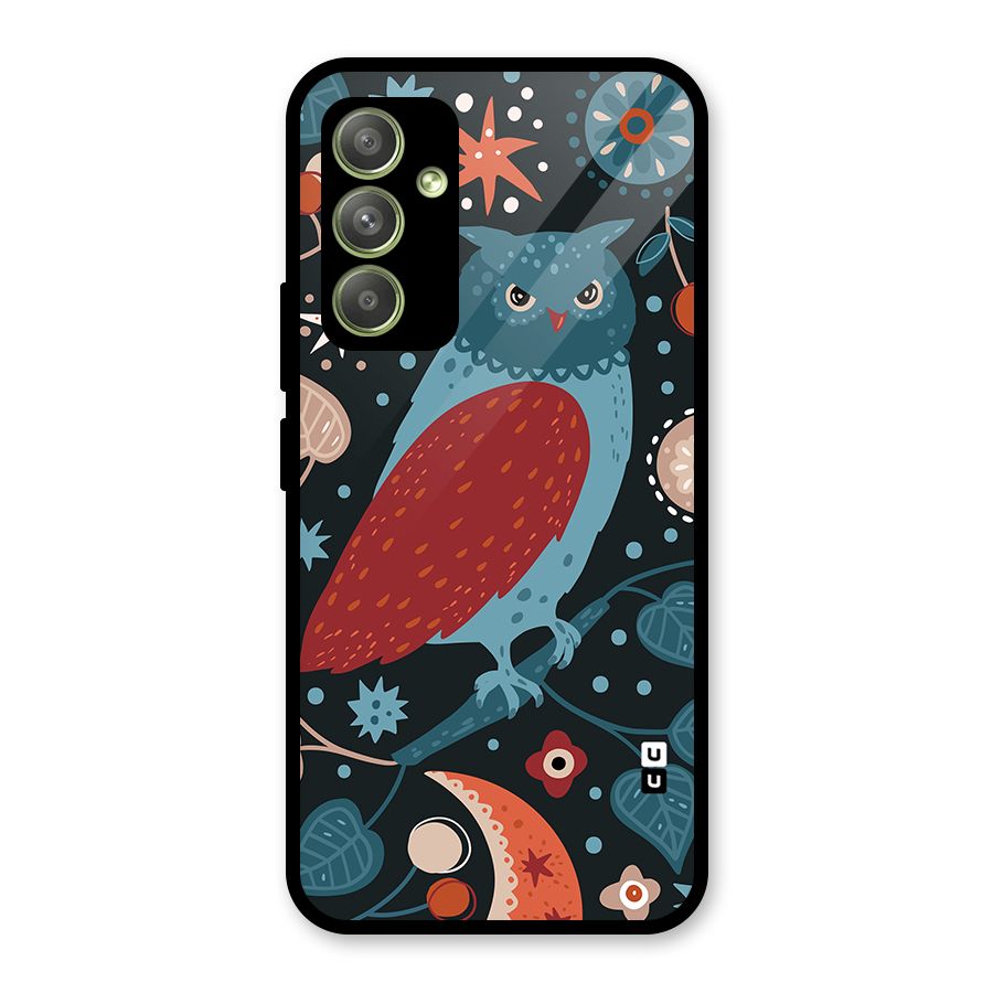 Nordic Arts Owl Glass Back Case for Galaxy A54