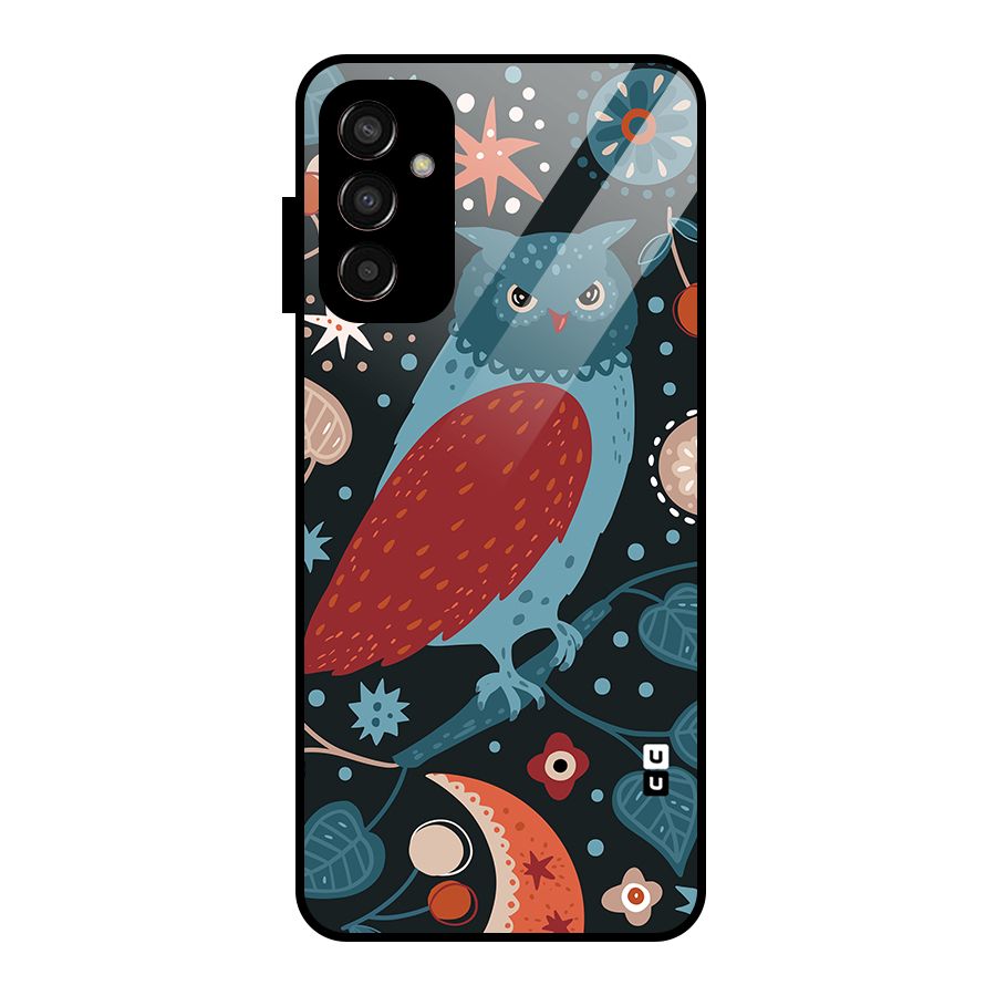Nordic Arts Owl Glass Back Case for Galaxy F13