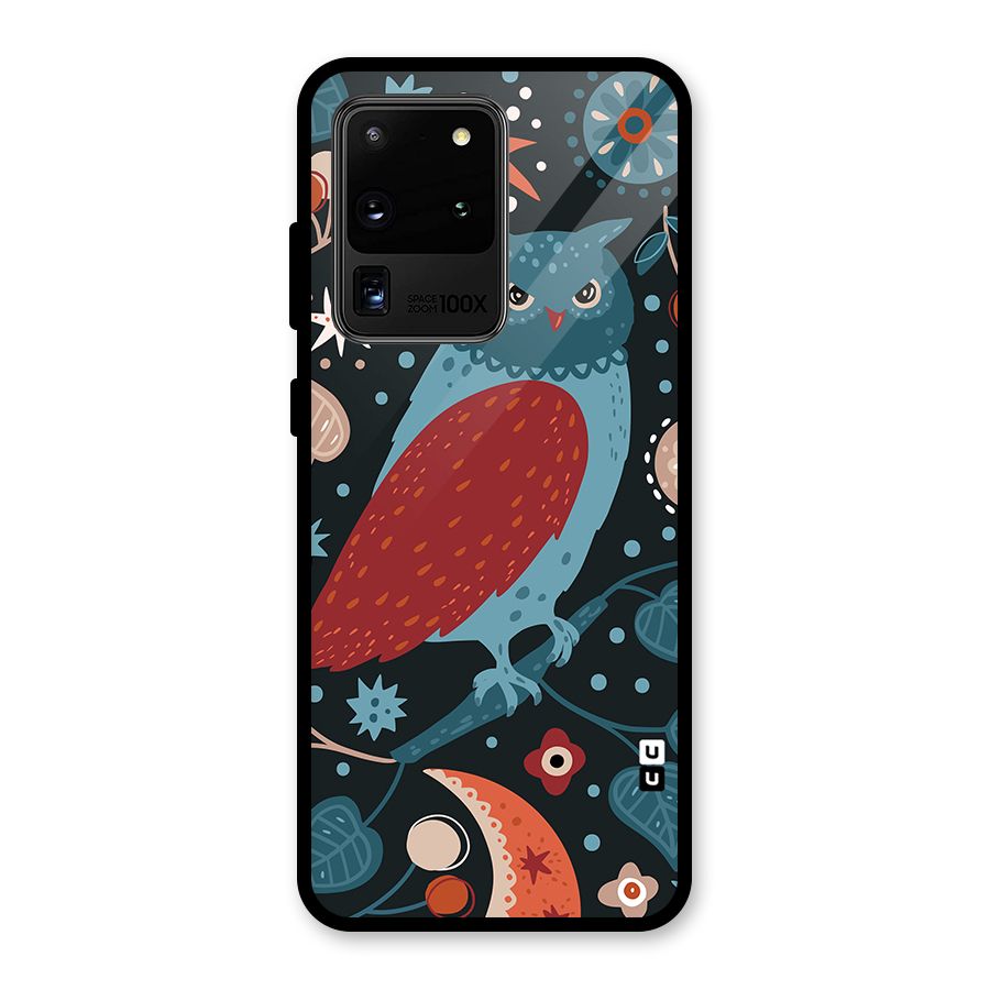 Nordic Arts Owl Glass Back Case for Galaxy S20 Ultra