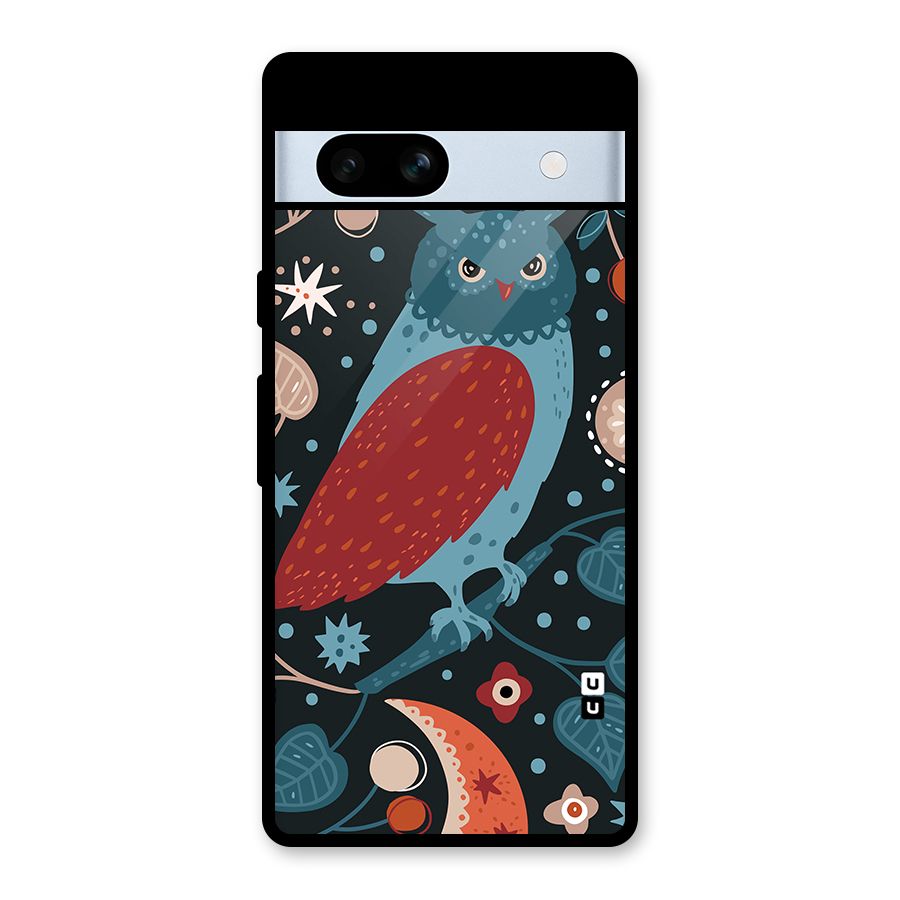 Nordic Arts Owl Glass Back Case for Google Pixel 7a