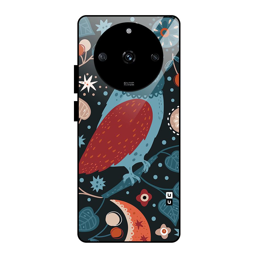 Nordic Arts Owl Glass Back Case for Realme Narzo 60 5G