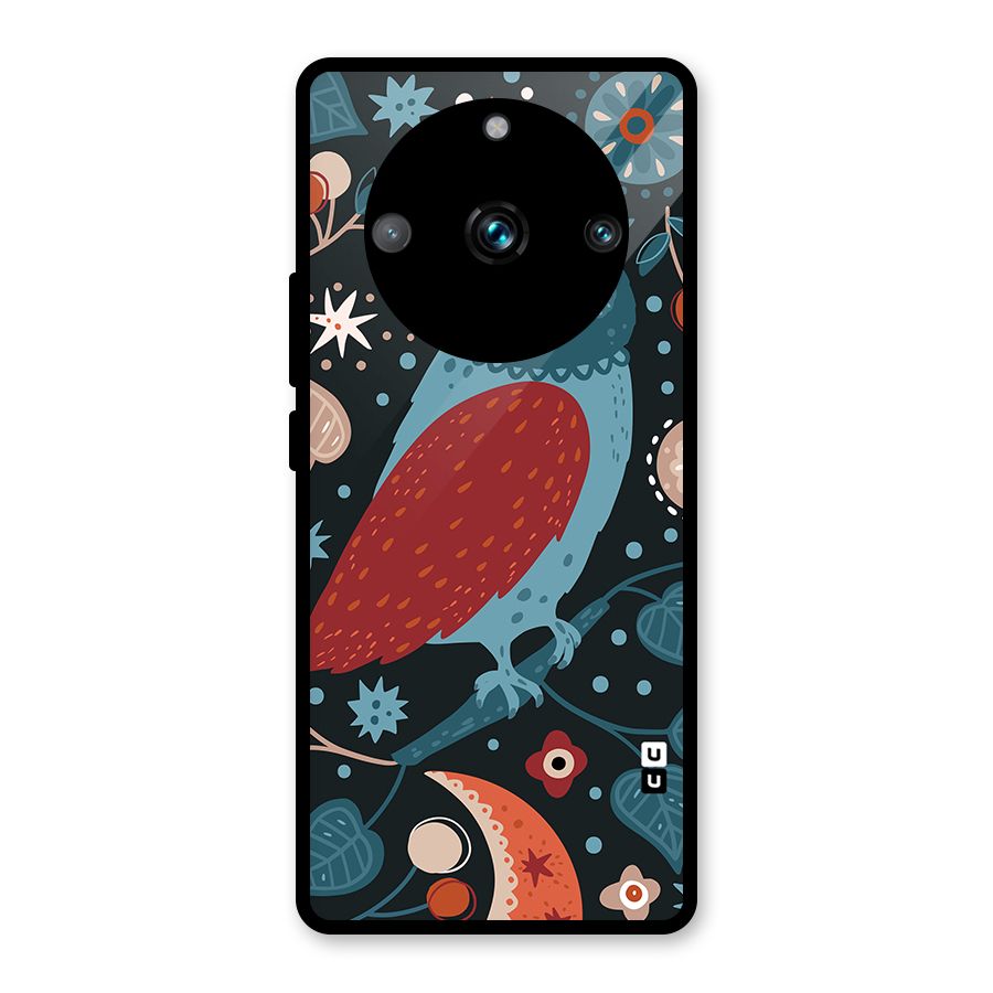 Nordic Arts Owl Glass Back Case for Realme Narzo 60 Pro