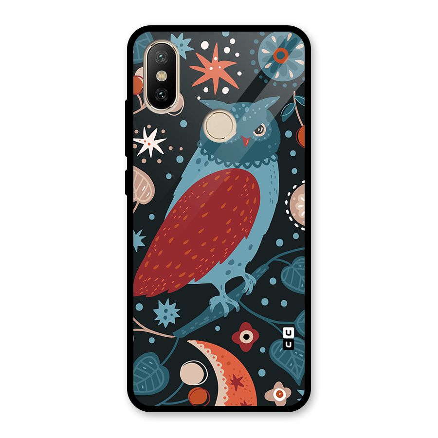 Nordic Arts Owl Glass Back Case for Redmi A2