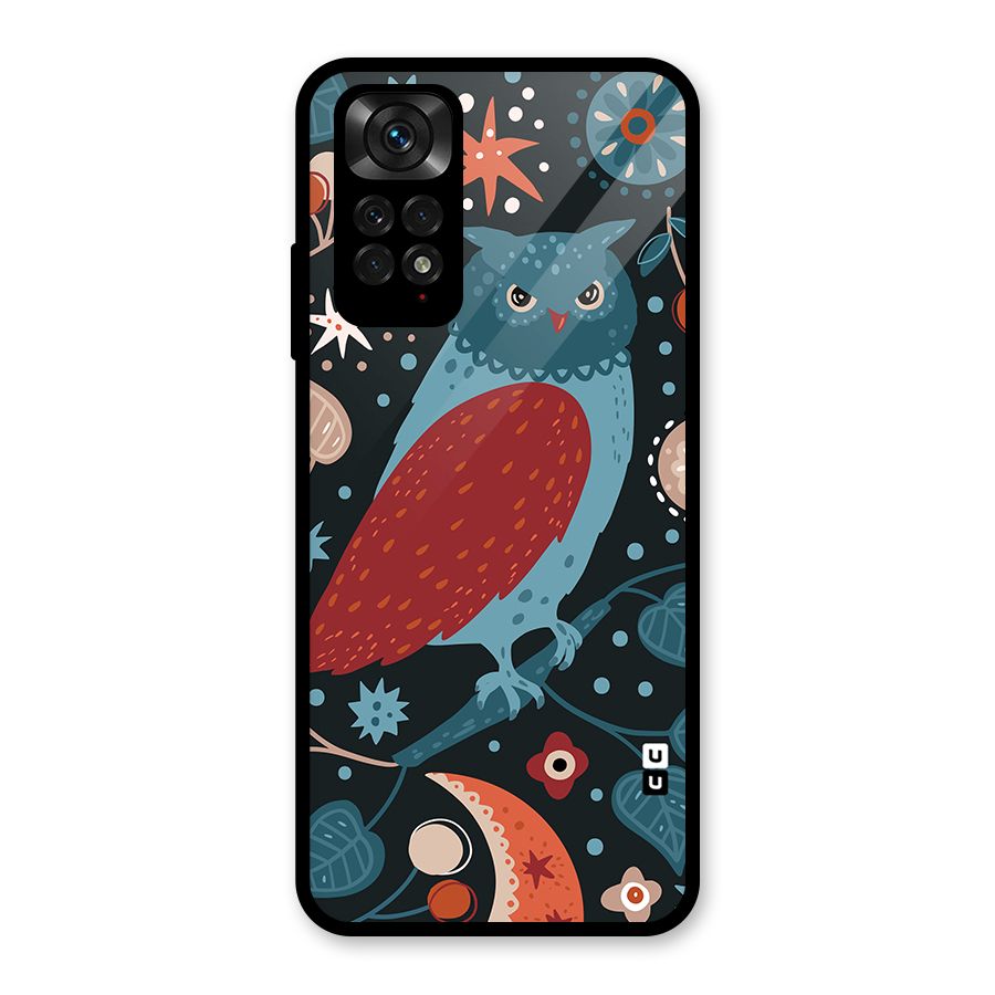 Nordic Arts Owl Glass Back Case for Redmi Note 11S