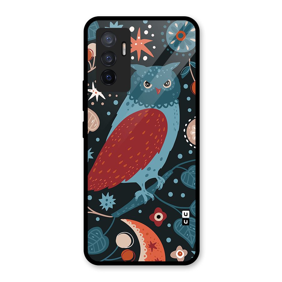 Nordic Arts Owl Glass Back Case for Vivo V23e