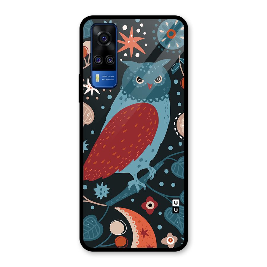 Nordic Arts Owl Glass Back Case for Vivo Y31