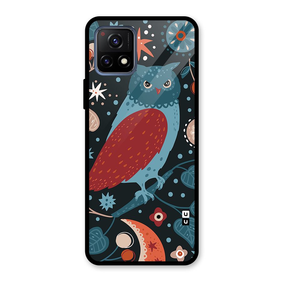 Nordic Arts Owl Glass Back Case for Vivo Y72 5G