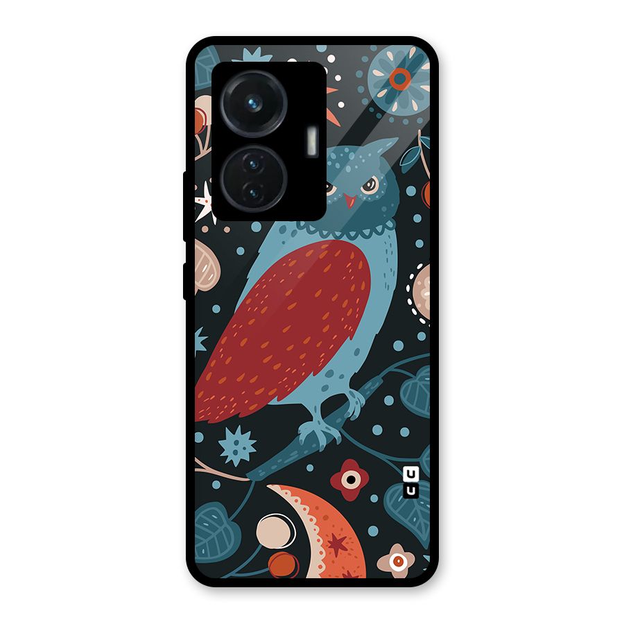 Nordic Arts Owl Glass Back Case for iQOO Z6 44W
