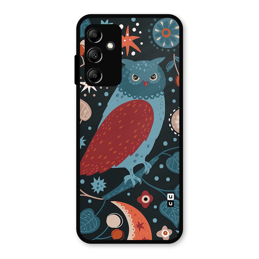 Nordic Arts Owl Metal Back Case for Galaxy A14 5G