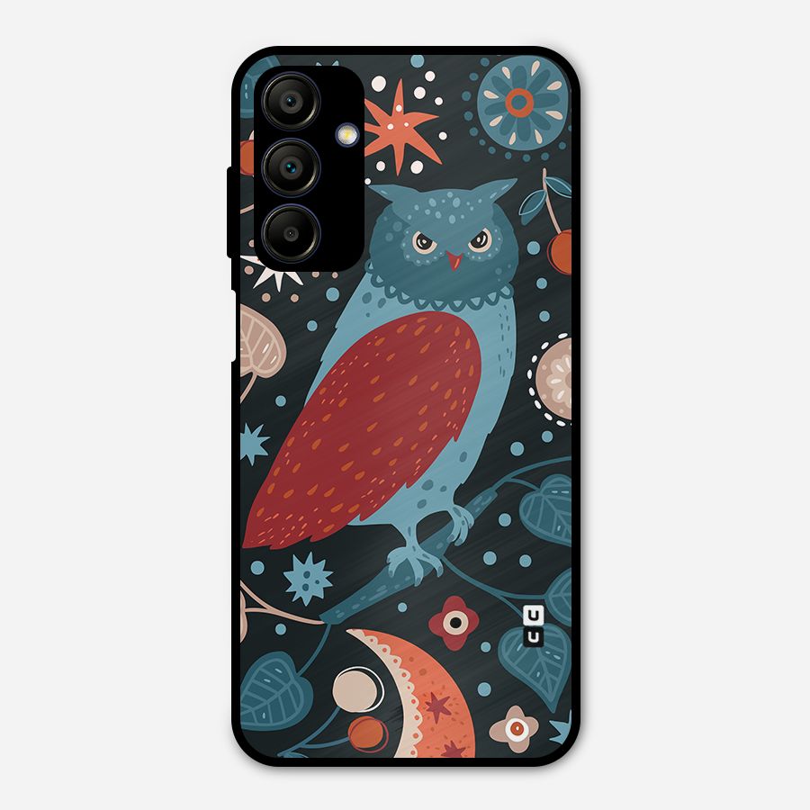 Nordic Arts Owl Metal Back Case for Galaxy A15 5G
