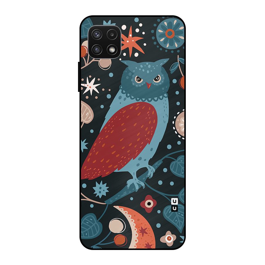 Nordic Arts Owl Metal Back Case for Galaxy A22 5G