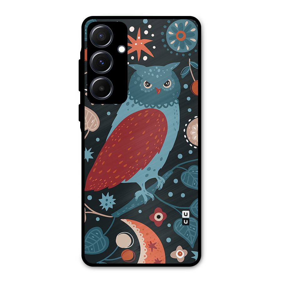 Nordic Arts Owl Metal Back Case for Galaxy A55