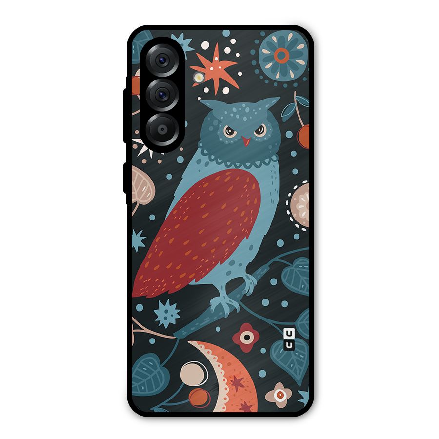 Nordic Arts Owl Metal Back Case for Galaxy A56