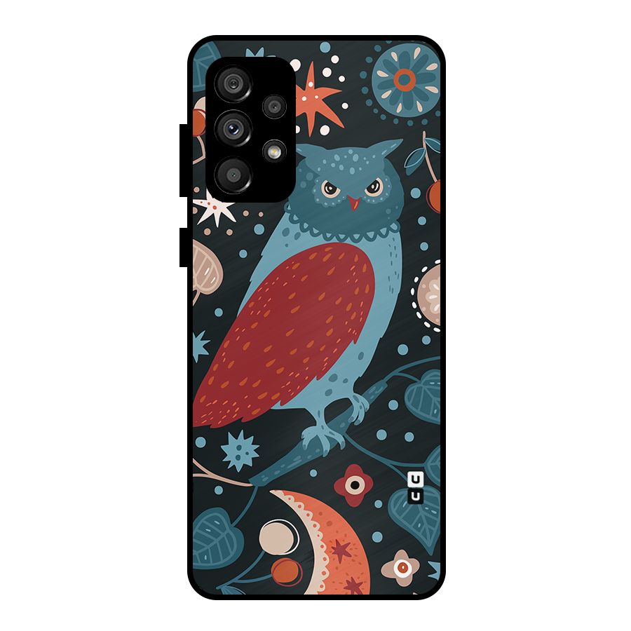 Nordic Arts Owl Metal Back Case for Galaxy A73 5G